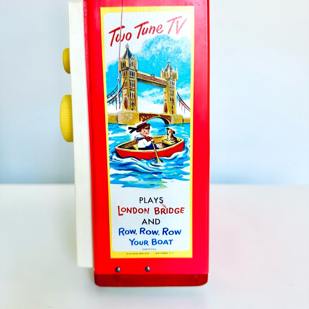 Vintage 1964 Fisher-Price Two Tune TV – Two Picture Stories Music Toy - Picture 5 of 10